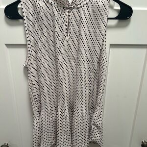 Elegant Black and White Polka Dot Women's Blouse